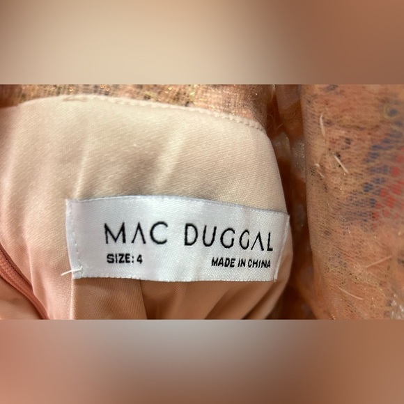 Mac Duggal 79341 NWOT Godet Skirt Lace Dress - Picture 6 of 7